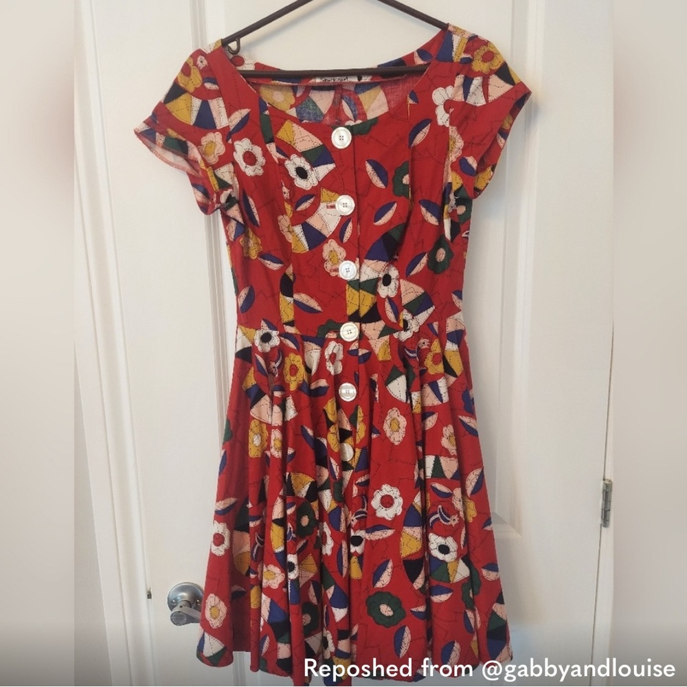 Sportsgirl Colorful Geometric Dress, tag says 8 but more like 4/6